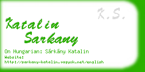 katalin sarkany business card