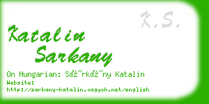 katalin sarkany business card
